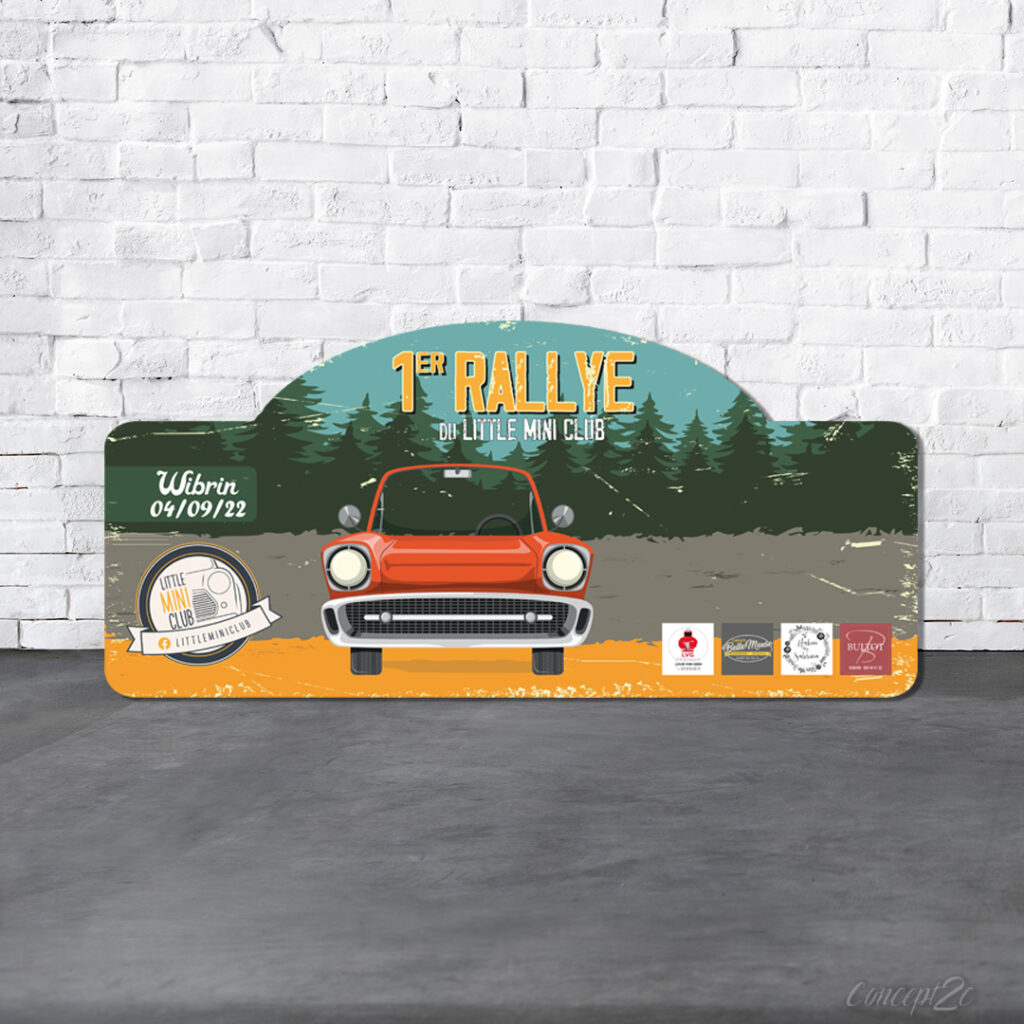 Plaque Rallye - Little mini club